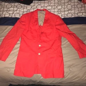 Mens Red Calvin Klein Blazer